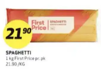 Bunnpris First price spagetti tilbud