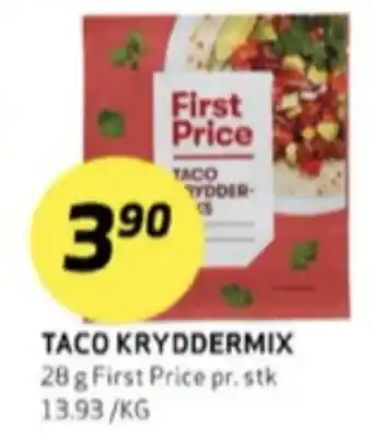 Bunnpris First price taco kryddermix tilbud