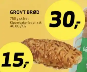 Bunnpris Kløver grovt brød tilbud