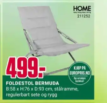 Europris Home hagestol tilbud