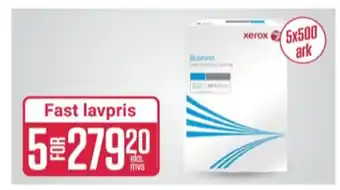 Europris Xerox kopipapir tilbud