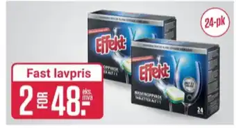 Europris Effekt maskinoppvask - tabs tilbud