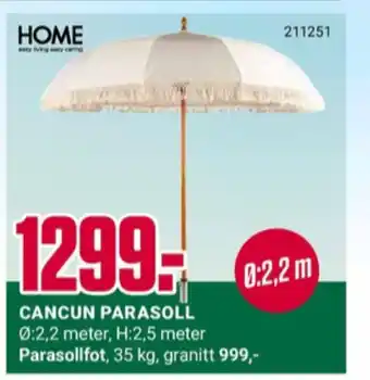 Europris Home parasoll tilbud