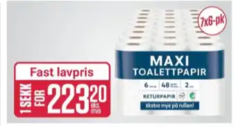 Europris Maxi toalettpapir tilbud