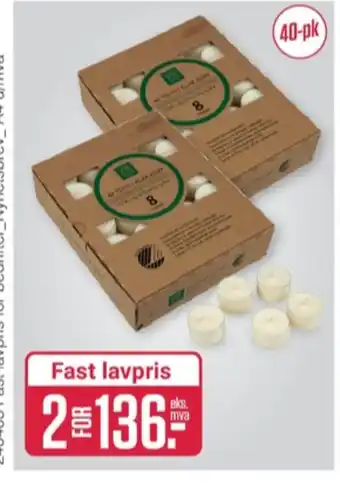 Europris Vie home telys tilbud