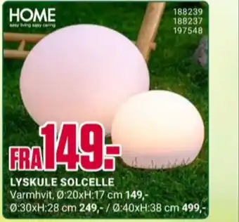 Europris Home solcellelampe tilbud