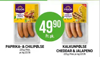 Kiwi Prior cheddar & jalapenopølse kalkun tilbud