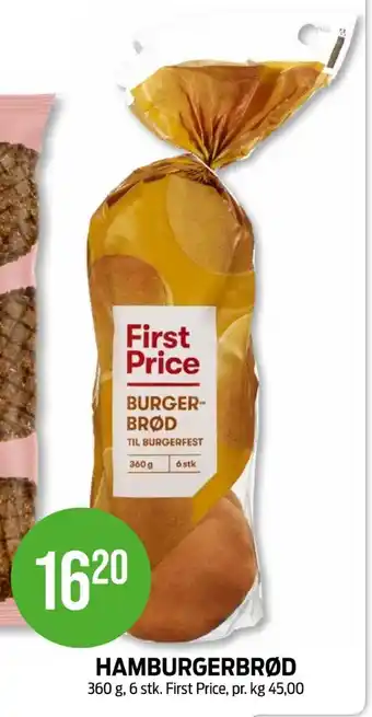 Kiwi First price hamburgerbrød tilbud
