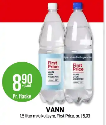 Kiwi First price mineralvann tilbud