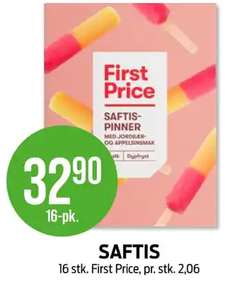 Kiwi First price saftispinner tilbud