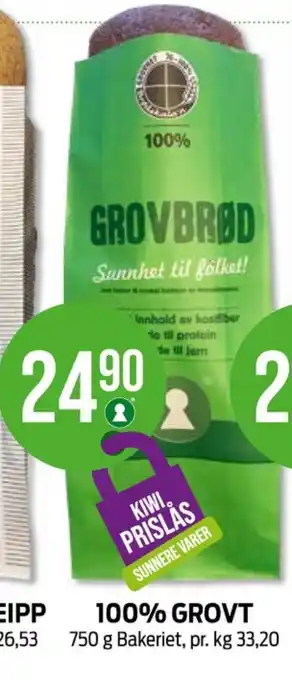 Kiwi Ukjent grovbrød tilbud