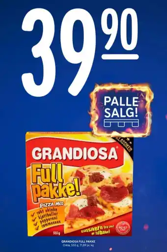 Rema 1000 Grandiosa pizza tilbud