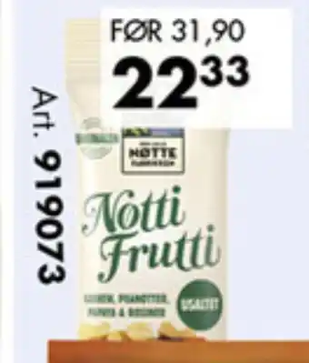 Den lille nøttefabrikken nøtti frutti usaltet