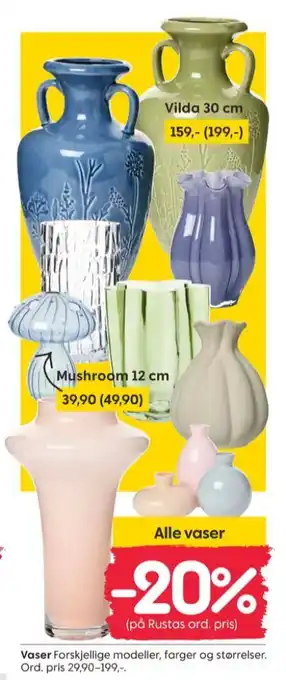 Rusta Ukjent vase tilbud