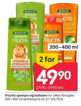 Rusta Fructis shampoo tilbud