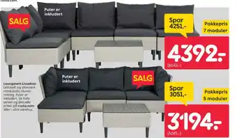 Rusta Ukjent loungesett tilbud