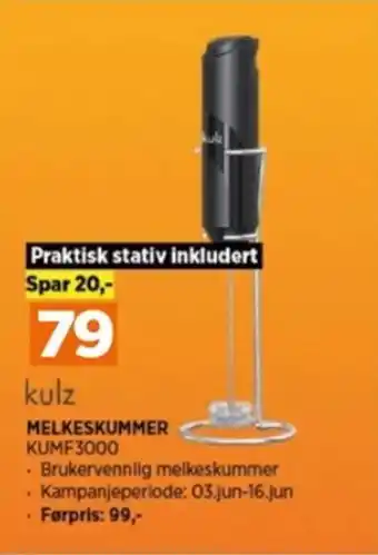POWER MELKESKUMMER KUMF3000 tilbud