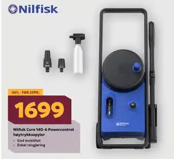 Megaflis Nilfisk Core 140-6 Powercontrol høytrykksspyler tilbud
