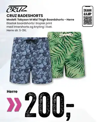 Sport Outlet CRUZ BADESHORTS tilbud