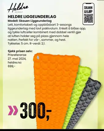 Sport Outlet HELDRE LIGGEUNDERLAG tilbud