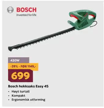 Megaflis Bosch hekksaks Easy 45 tilbud