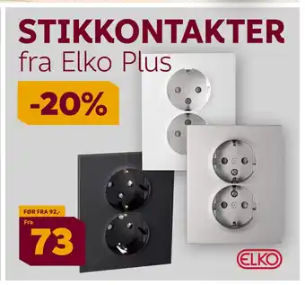 STIKKONTAKTER fra Elko Plus