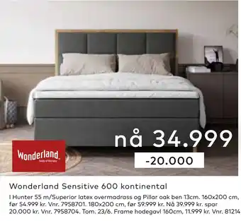 Skeidar Wonderland Sensitive 600 kontinental tilbud