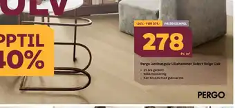 Megaflis Pergo laminatgulv Lillehammer Select Beige Oak tilbud