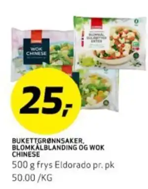 Bunnpris BUKETTGRØNNSAKER, BLOMKALBLANDING OG WOK CHINESE tilbud
