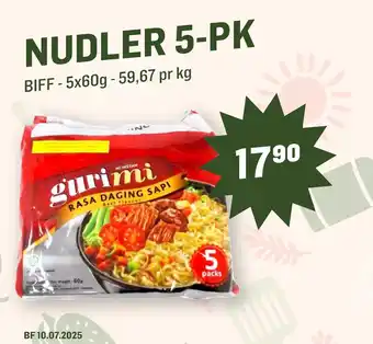 Holdbart NUDLER 5-PK tilbud