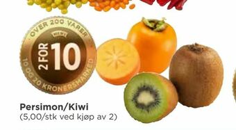 Meny Persimon/Kiwi tilbud