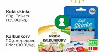 Meny Kokt skinke tilbud