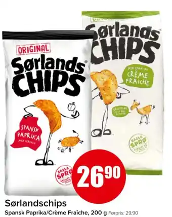 Spar Sørlandschips tilbud