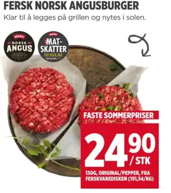 Meny FERSK NORSK ANGUSBURGER tilbud