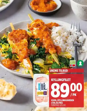 Meny KYLLINGFILET tilbud