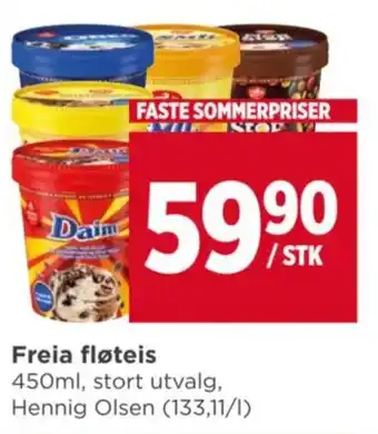 Meny Freia fløteis tilbud