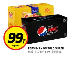 Bunnpris PEPSI MAX OG SOLO SUPER tilbud