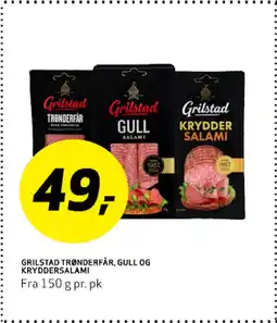 Bunnpris GRILSTAD TRØNDERFÅR, GULL OG KRYDDERSALAMI tilbud