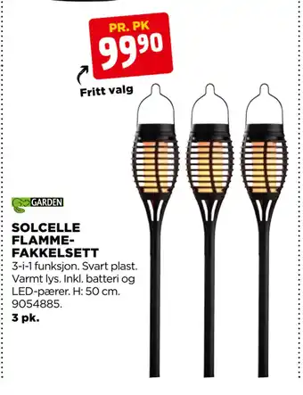 jem & fix SOLCELLE FLAMMEFAKKELSETT tilbud