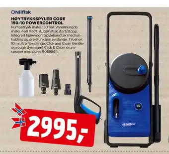 jem & fix HØYTRYKKSPYLER CORE 150-10 POWERCONTROL tilbud