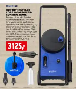 jem & fix HØYTRYKKSPYLER CORE 140-6 POWERCONTROL HOME tilbud
