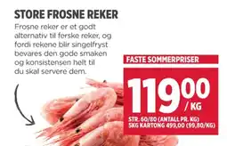 Meny Ukjent reker tilbud