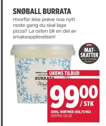 Meny Winther burrata tilbud