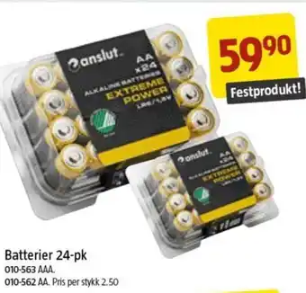 Jula Batterier 24-pk tilbud