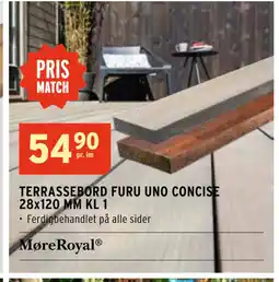 Montér TERRASSEBORD FURU UNO CONCISE 28x120 MM KL 1 tilbud