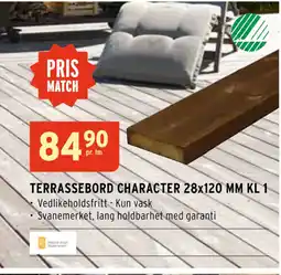 Montér TERRASSEBORD CHARACTER 28x120 MM KL 1 tilbud