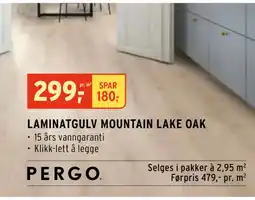 Montér LAMINATGULV MOUNTAIN LAKE OAK tilbud