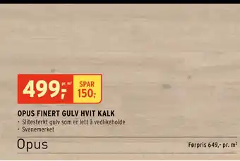 Montér OPUS FINERT GULV HVIT KALK tilbud