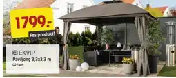 Jula Paviljong 3,3x3,3 m tilbud