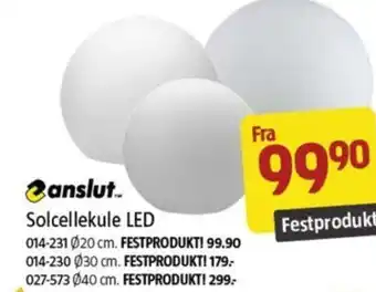 Jula anslut Solcellekule LED tilbud